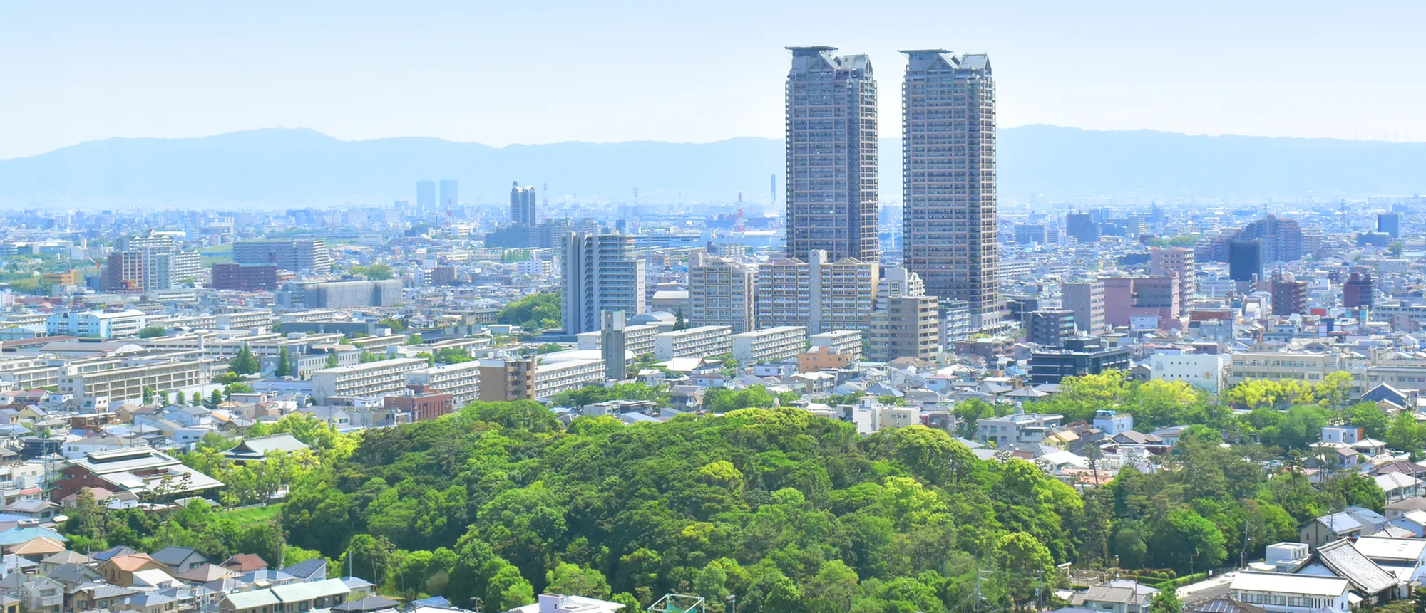 堺市の空撮風景